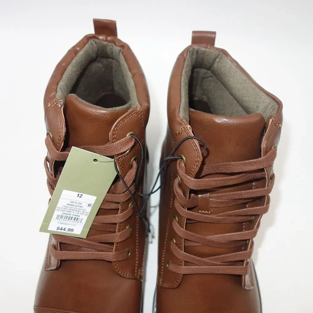 NEW Goodfellow & Co Men's 12 Brown Jeffery Combat Lace Up Boots